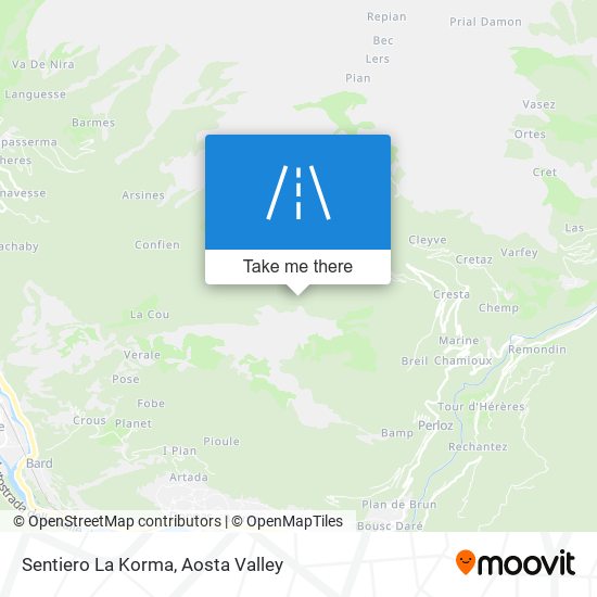 Sentiero La Korma map