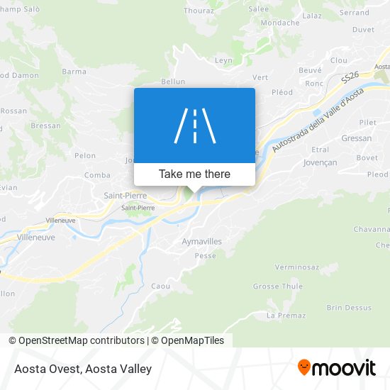Aosta Ovest map