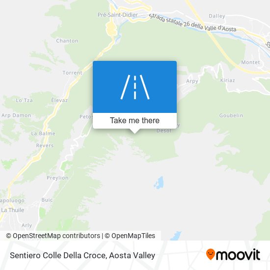 Sentiero Colle Della Croce map