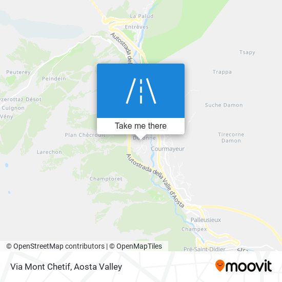 Via Mont Chetif map