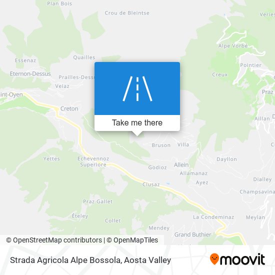 Strada Agricola Alpe Bossola map