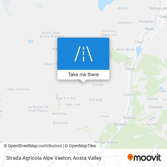 Strada Agricola Alpe Vaeton map