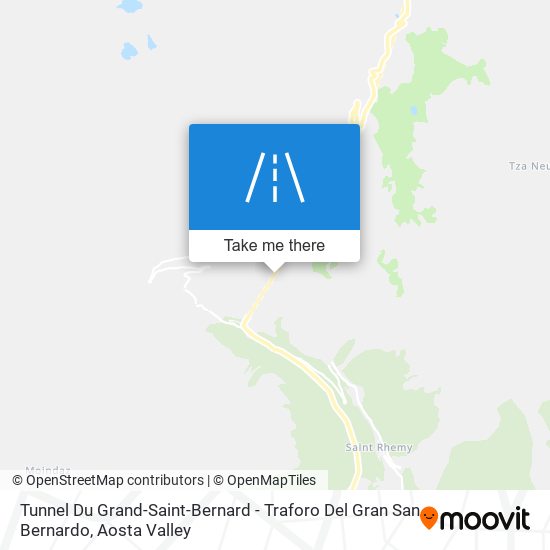 Tunnel Du Grand-Saint-Bernard - Traforo Del Gran San Bernardo map