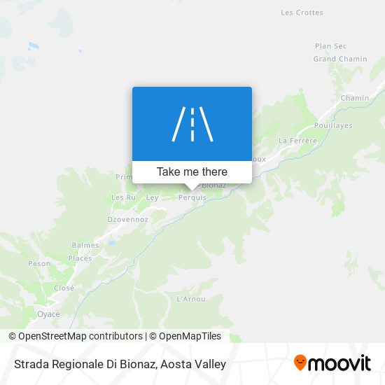 Strada Regionale Di Bionaz map