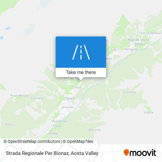 Strada Regionale Per Bionaz map