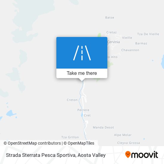 Strada Sterrata Pesca Sportiva map