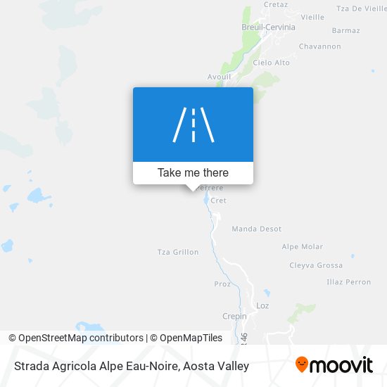 Strada Agricola Alpe Eau-Noire map