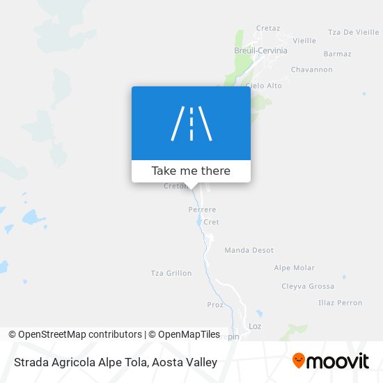 Strada Agricola Alpe Tola map
