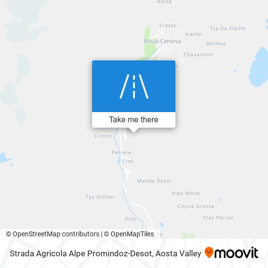 Strada Agricola Alpe Promindoz-Desot map