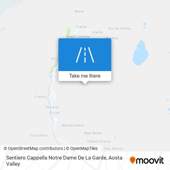 Sentiero Cappella Notre Dame De La Garde map