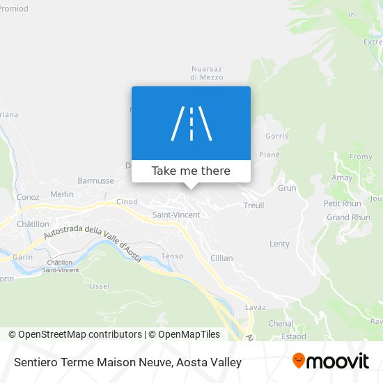 Sentiero Terme Maison Neuve map