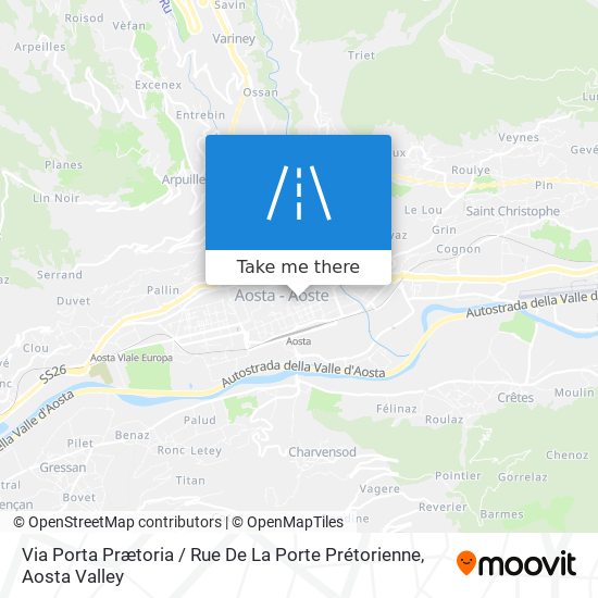 Via Porta Prætoria / Rue De La Porte Prétorienne map