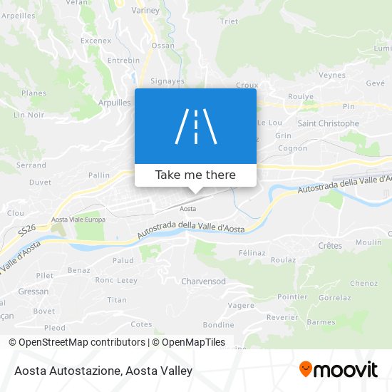 Aosta Autostazione map