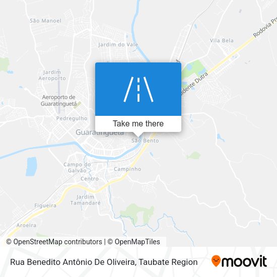 Rua Benedito Antônio De Oliveira map