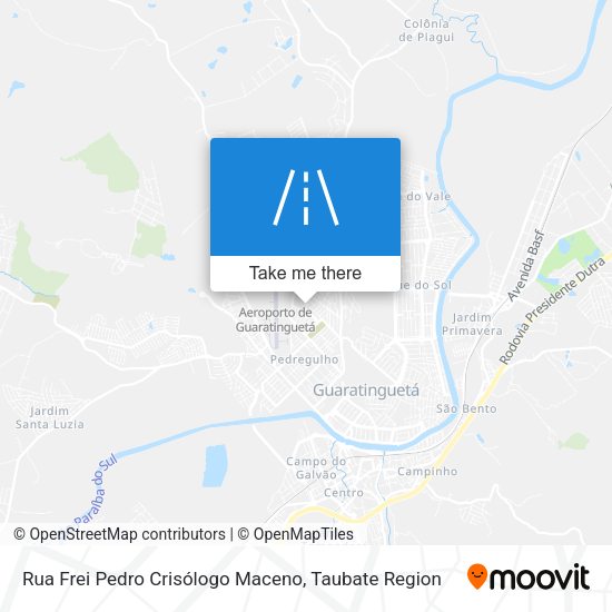 Rua Frei Pedro Crisólogo Maceno map