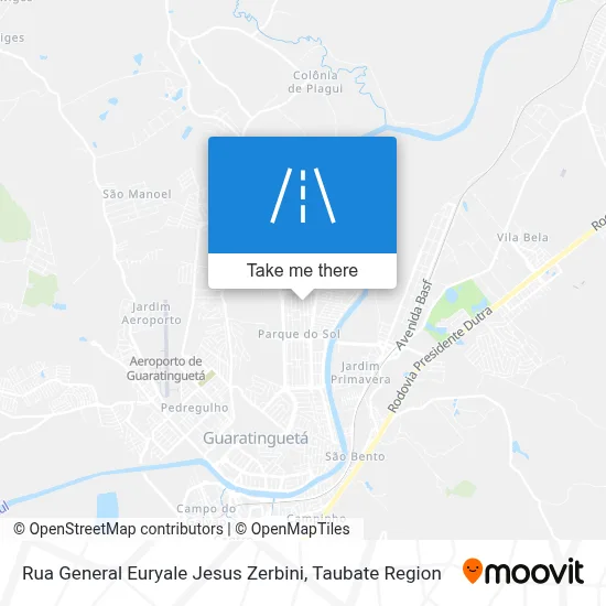 Rua General Euryale Jesus Zerbini map