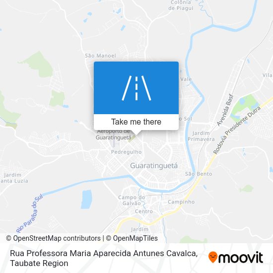 Rua Professora Maria Aparecida Antunes Cavalca map