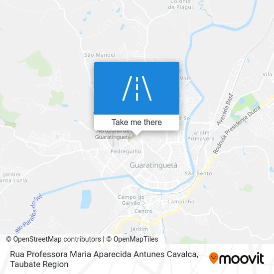 Rua Professora Maria Aparecida Antunes Cavalca map