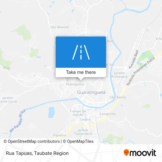Rua Tapuas map