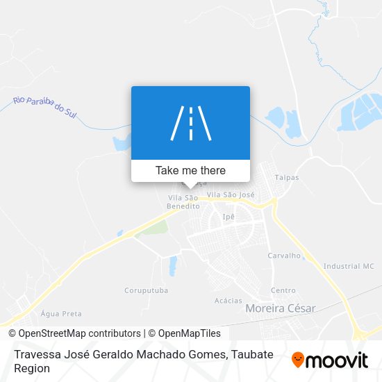 Travessa José Geraldo Machado Gomes map