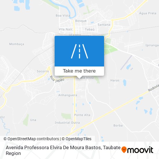 Mapa Avenida Professora Elvira De Moura Bastos