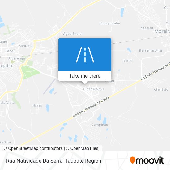 Rua Natividade Da Serra map