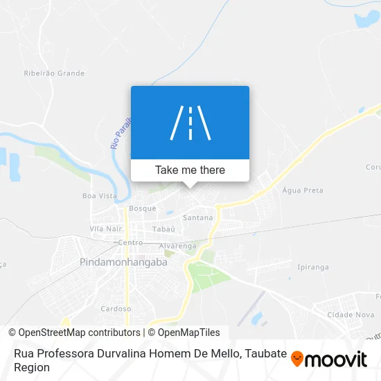 Rua Professora Durvalina Homem De Mello map