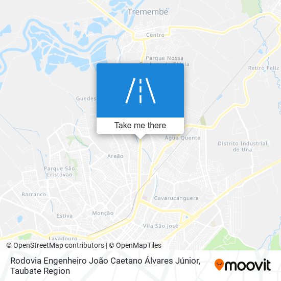 Mapa Rodovia Engenheiro João Caetano Álvares Júnior