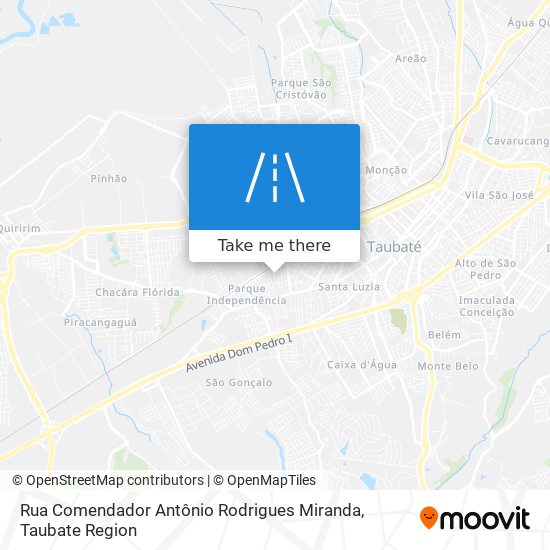 Mapa Rua Comendador Antônio Rodrigues Miranda