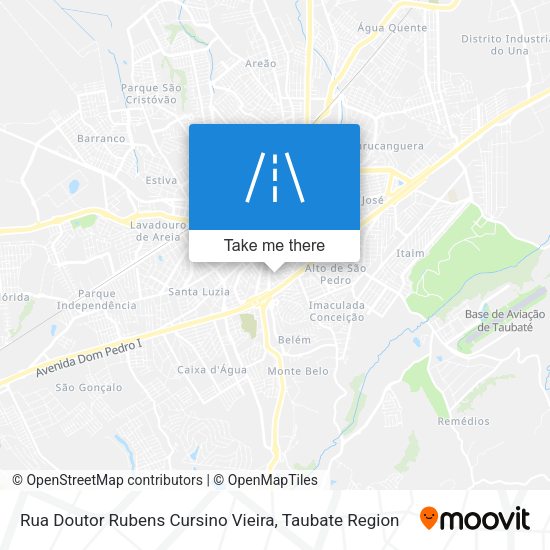 Rua Doutor Rubens Cursino Vieira map