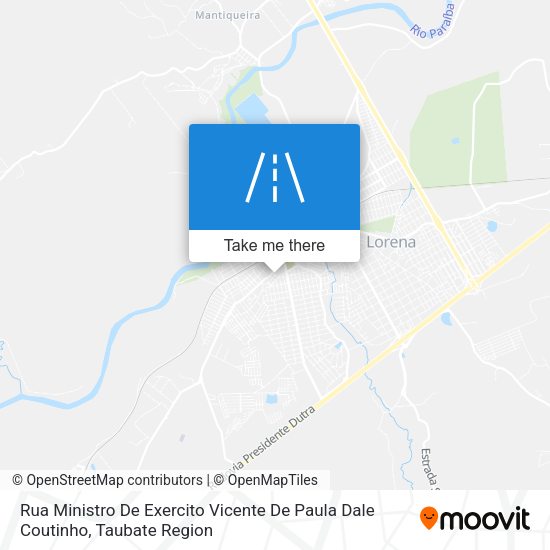 Rua Ministro De Exercito Vicente De Paula Dale Coutinho map