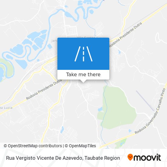 Mapa Rua Vergisto Vicente De Azevedo