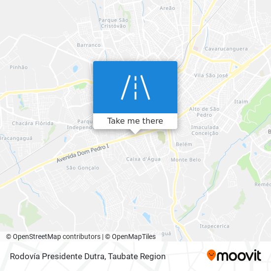 Mapa Rodovía Presidente Dutra