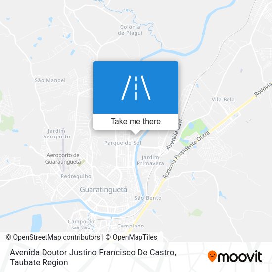 Avenida Doutor Justino Francisco De Castro map