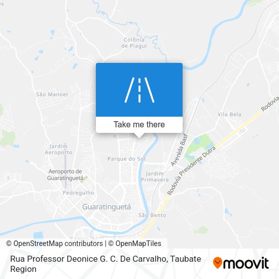 Rua Professor Deonice G. C. De Carvalho map