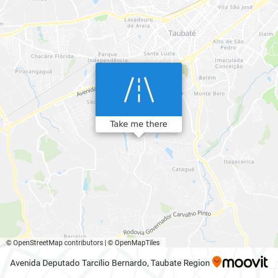 Mapa Avenida Deputado Tarcílio Bernardo