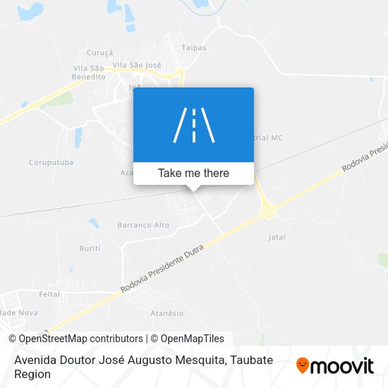 Avenida Doutor José Augusto Mesquita map
