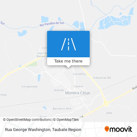 Rua George Washington map