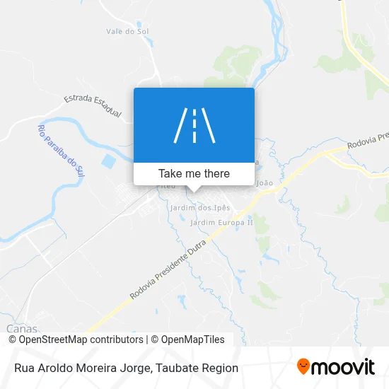 Rua Aroldo Moreira Jorge map