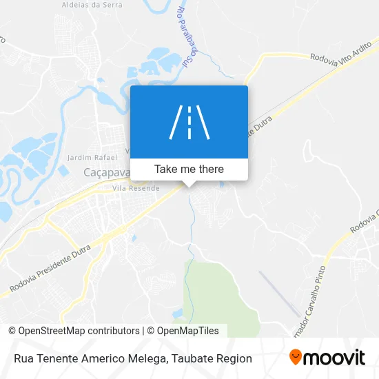 Rua Tenente Americo Melega map