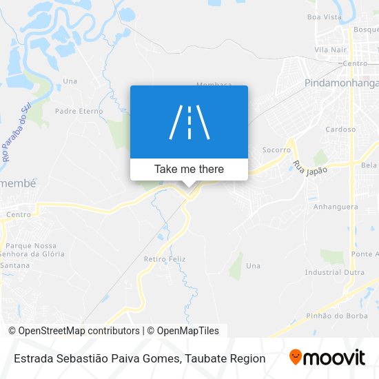 Estrada Sebastião Paiva Gomes map