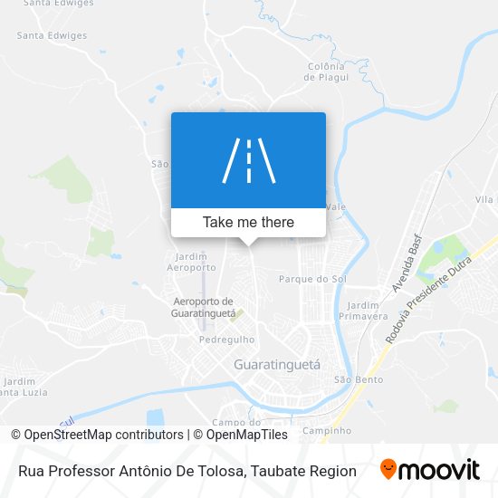 Rua Professor Antônio De Tolosa map