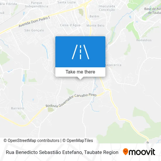 Rua Benedicto Sebastião Estefano map