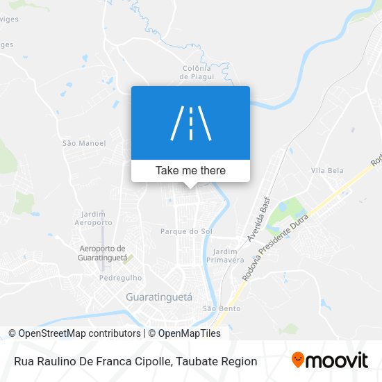 Rua Raulino De Franca Cipolle map
