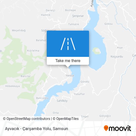 Ayvacık - Çarşamba Yolu map