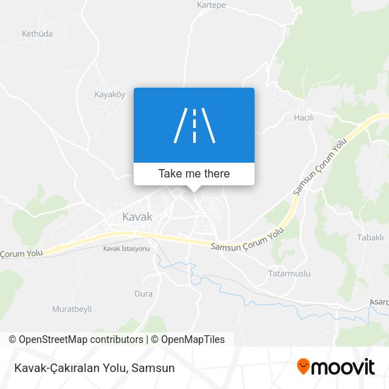 Kavak-Çakıralan Yolu map