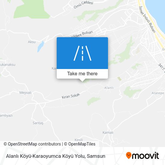 Alanlı Köyü-Karaoyumca Köyü Yolu map