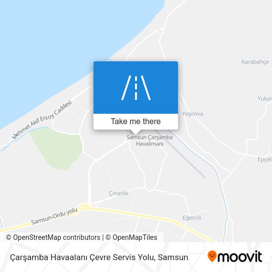 Çarşamba Havaalanı Çevre Servis Yolu map