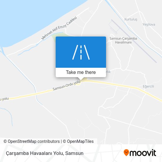 Çarşamba Havaalanı Yolu map