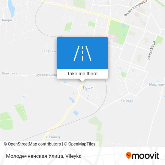 Молодечненская Улица map